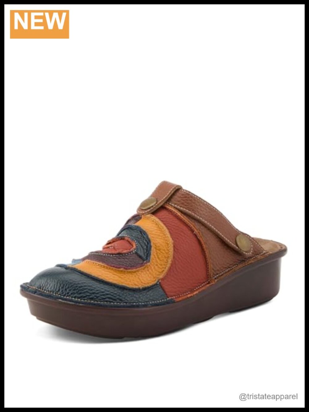 Spring Step Womens Lollipop Leather Cushioned Comfort Clog